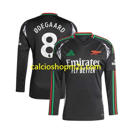 Arsenal Martin Odegaard 8 Maglia Trasferta 2024/2025 Manica Lunga